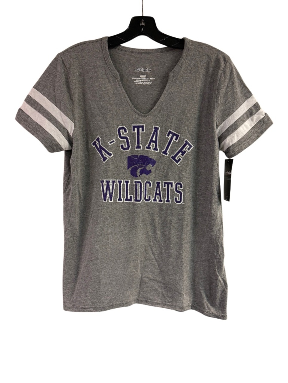 NWT Captivating Kansas State Wildcats V-Neck T-Shirt Size M